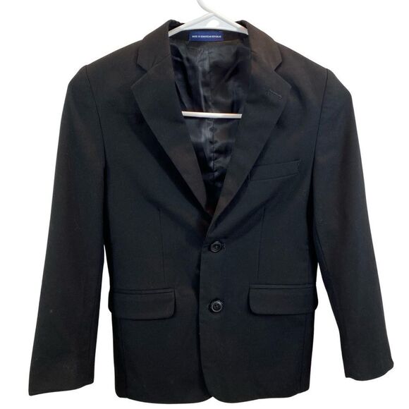 Boys Chaps Brand  Wool Blend Black Blazer Size 8 - Picture 1 of 9
